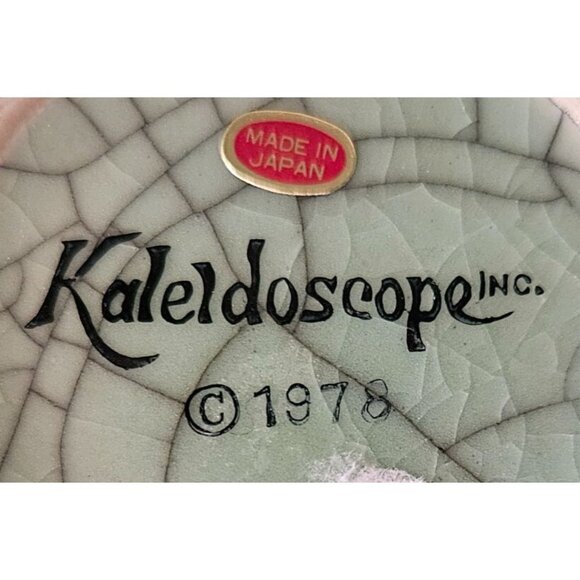 Vintage Trinket Box Japan Celedon Crackle Glaze 1978 Kaleidoscope Inc - Picture 5 of 9